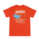 Justin Bieber Justice Tour Orange T-Shirt - Image 2
